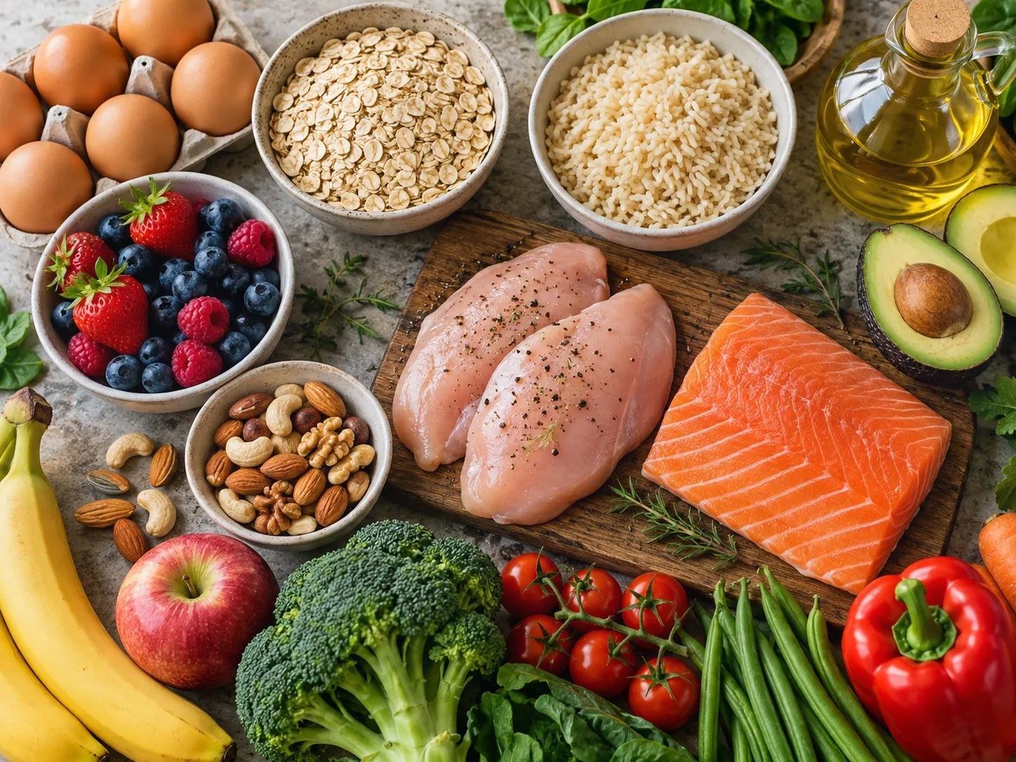 Ejemplo educativo de dieta de volumen de 2500 kcal