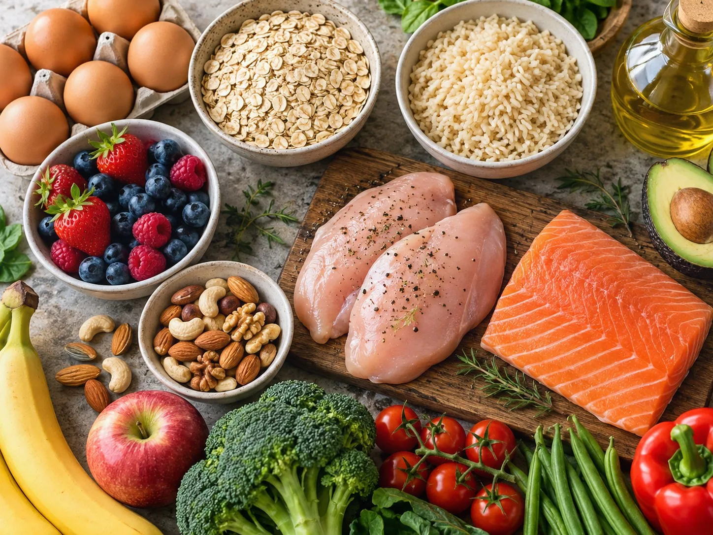 Ejemplo educativo de dieta de volumen de 2700 kcal