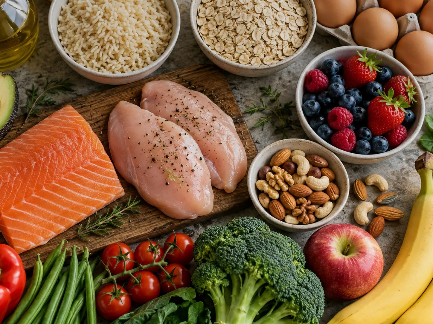 Ejemplo educativo de dieta de volumen de 3200 kcal
